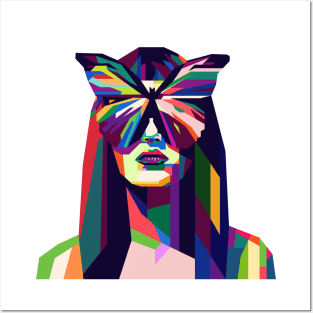 Butterfly Girl WPAP Posters and Art